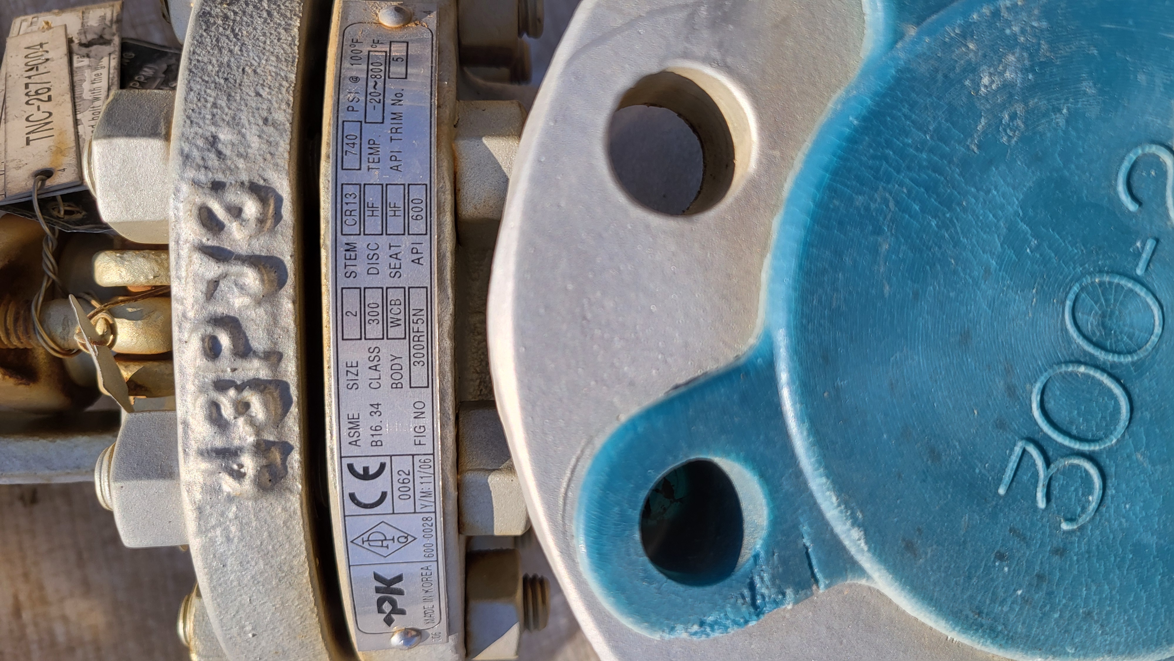 PK Valve 2-Inch Class 300 Carbon Steel Gate Valve Fig. No. 300RF5N High Temp — product image 3 of 5