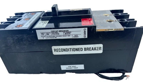 Westinghouse JB3225 225A 600V 3-Pole Thermal Magnetic Circuit Breaker with Shunt Trip and Auxiliary Switch — product image 5 of 6