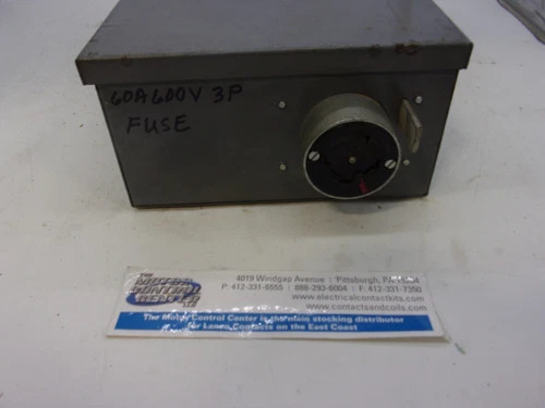 Arrow Hart 24291 Fusible Safety Switch, 3-Pole, 60A, 600V, NEMA 1 Indoor — product image 6 of 9