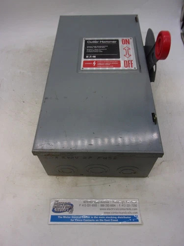 Cutler-Hammer DH222NGK Heavy Duty Safety Switch, 60A, 240V, Fusible, NEMA 1 Indoor — primary product image