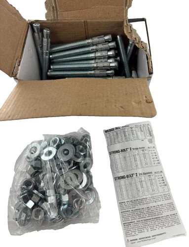 Simpson Strong-Tie Strong-Bolt 2 Wedge Anchor 3/8 in x 3-3/4 in STB2-37334 (Box of 50) — product image 2 of 4