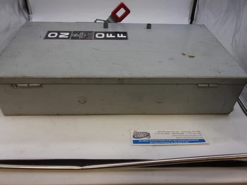 General Electric Heavy Duty Safety Switch TH3363J, 100A, 600V, 3-Pole, Fusible, NEMA 12 — product image 8 of 8
