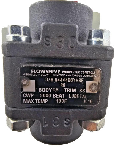 Flowserve Worcester Controls 3/8" H44466YVSE Carbon Steel Ball Valve — primary product image