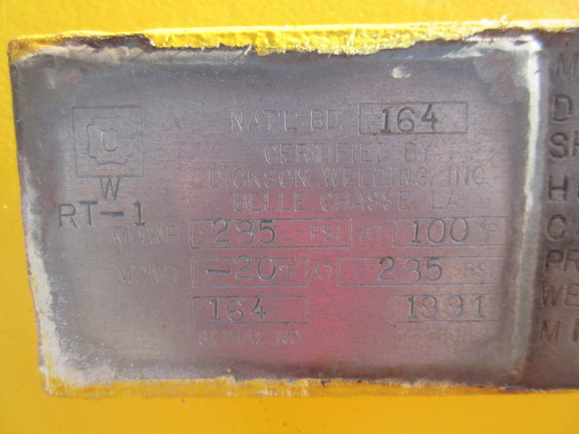 Dickson Welding Horizontal Air Receiver Tank 48in x 40ft — product image 9 of 10