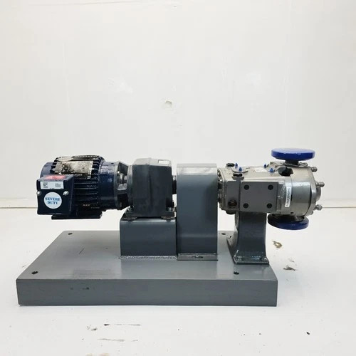 Waukesha Cherry-Burrell Universal II 030U2-SP Positive Displacement Rotary Lobe Pump 316SS with Marathon 3HP Motor and Falk Gearbox — product image 5 of 6