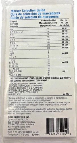 Ideal 44-102 Wire Marker Booklet — product image 2 of 3