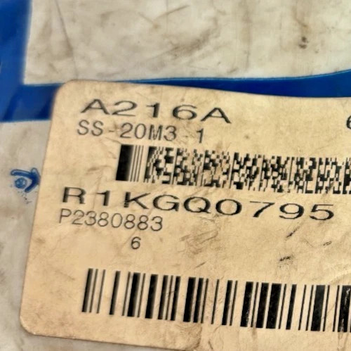 Swagelok Stainless Steel Tube Fitting SS-20M3-1 — primary product image