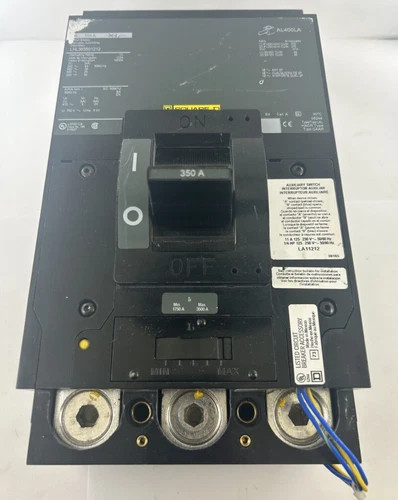 Square D LHL363501212 350A 3-Pole Circuit Breaker with LA211212 Auxiliary Switch — product image 2 of 4