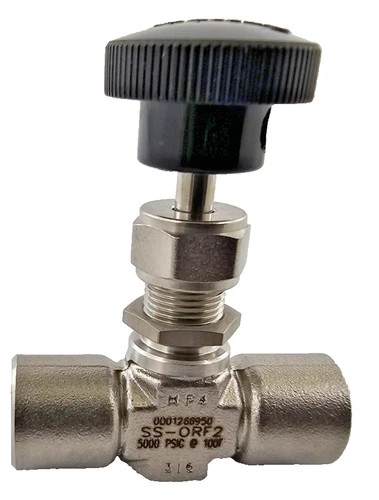 Swagelok SS-ORF2 Integral Bonnet Needle Valve, 1/8 in. O-Ring Face Seal, 316 Stainless Steel