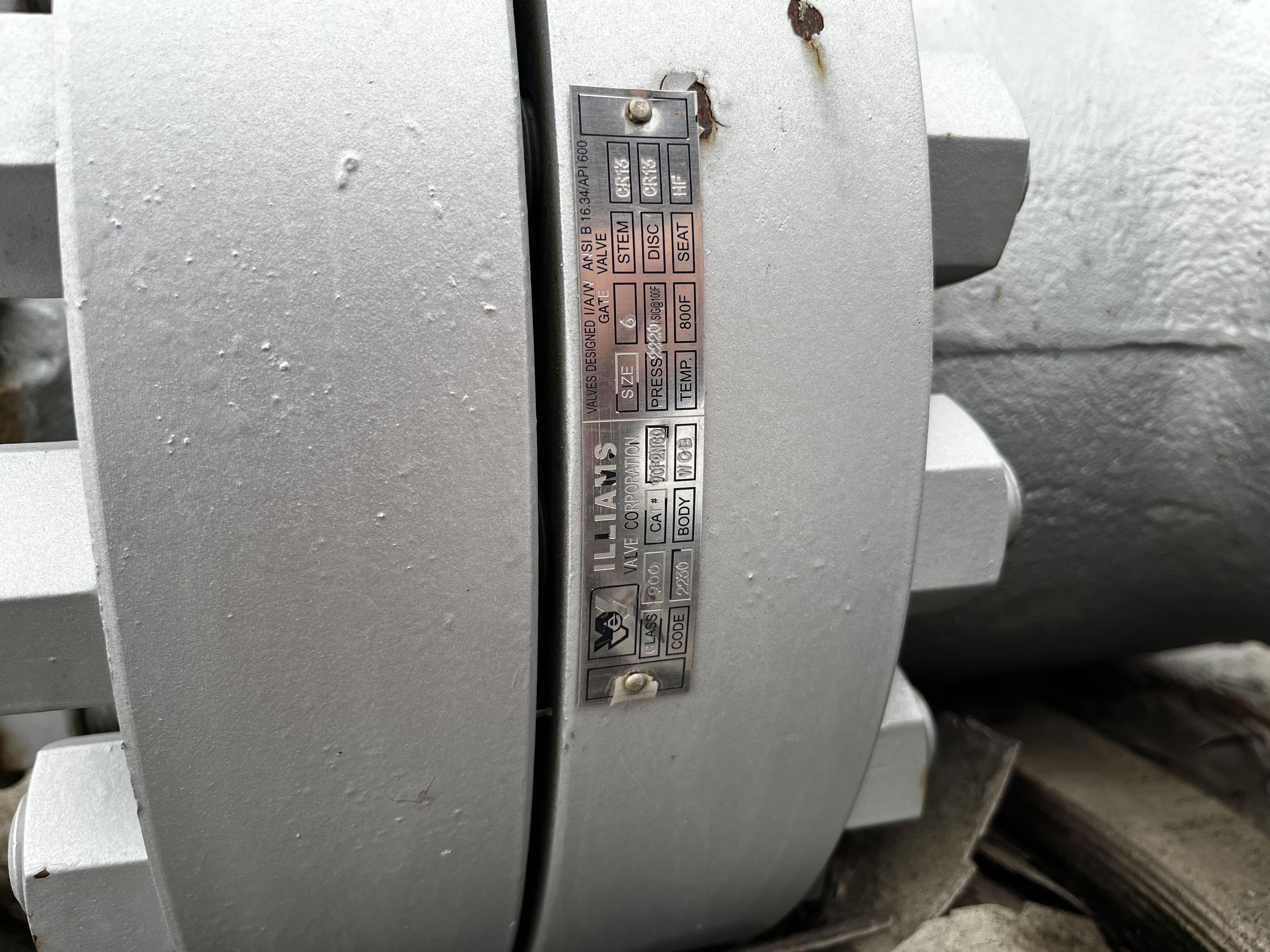 Velan 6 Inch Class 900 Bolted Bonnet Gate Valve — product image 3 of 3