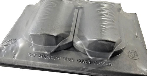 Pass & Seymour CA8GH Horizontal Duplex Outlet Box Cover - Weatherproof, Grey — product image 2 of 3