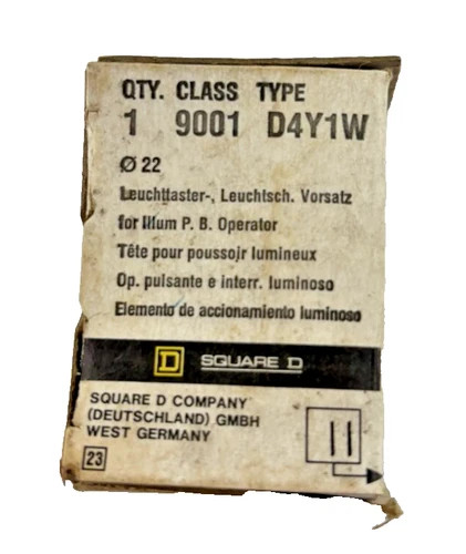Square D 9001 D4Y1W Illuminated Push Button Operator Lens — product image 3 of 5