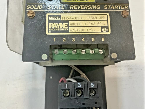 Payne Engineering Solid State Reversing Starter 11R-4-3HPA with ABB T25DU Overload Relay — product image 8 of 8