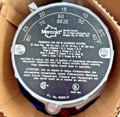 Mercoid 862E Explosion-Proof Heavy-Duty Thermostat