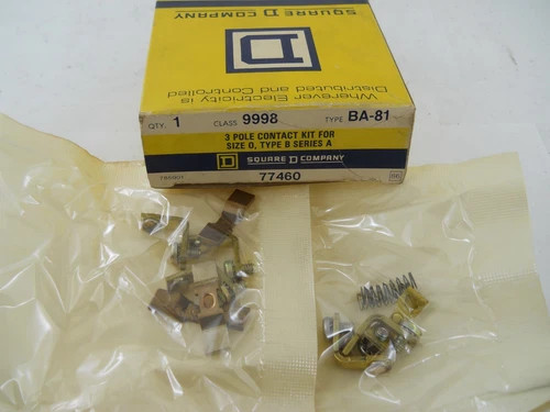 Square D 9998 BA81 3-Pole Contact Kit for Size 0 Type B Series A — primary product image