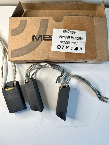 Mersen GE-866X3CRBM DC Carbon Brush, Grade 2065J (Lot of 3) — primary product image
