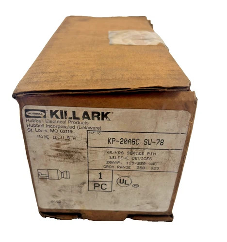 Killark KP-20ABC SU78 20A 115/230V AC Industrial Pin and Sleeve Plug — product image 7 of 8