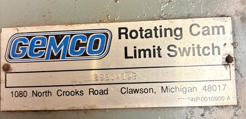 GEMCO 19804148 Rotating Cam Limit Switch, 4 Circuit, 20:1 Ratio — product image 2 of 2