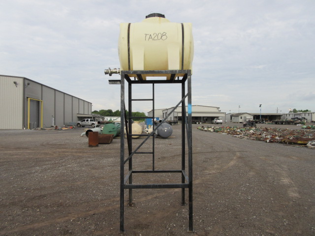 135 Gallon Polyethylene Vertical Storage Tank on Steel Stand, Model TA208 — product image 4 of 5