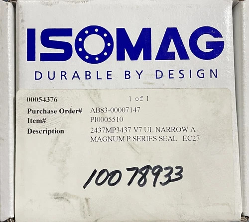 ISOMAG Magnum P Series Magnetic Bearing Isolator Seal 2437MP3437 V7 UL Narrow A EC27 — primary product image