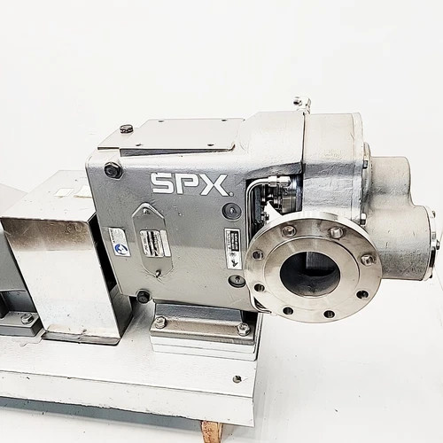SPX Waukesha Cherry-Burrell 5070 Rotary Positive Displacement Lobe Pump with 15 HP Motor and 7.70:1 Gearbox — product image 4 of 19