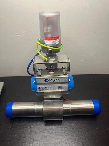 PBM PV-CL455-0052 1/2" Automatic Flush Bottom Valve with 2" Tubing Assembly — primary product image