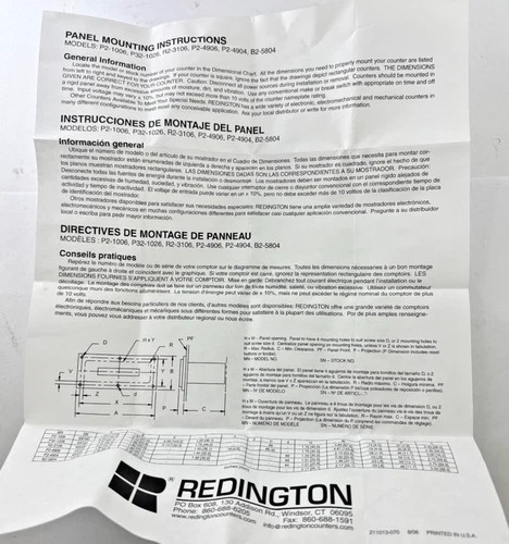 Redington P2-4906 6-Digit Resettable Electromechanical Counter — product image 7 of 7