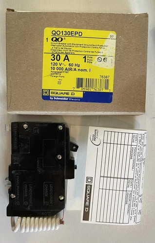 Square D QO130EPD 30 Amp 1-Pole Ground Fault Circuit Breaker — primary product image