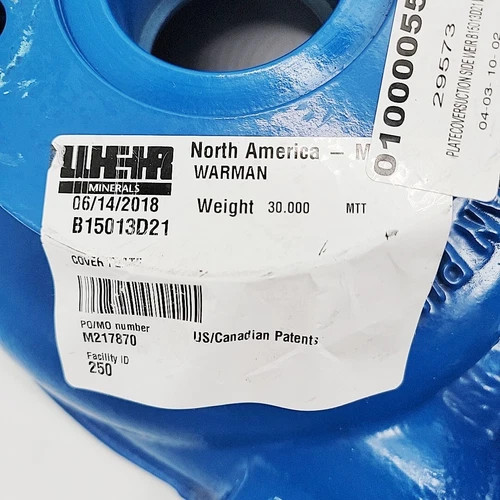 Weir Warman Slurry Pump Cover Plate B15013D21 — product image 5 of 6