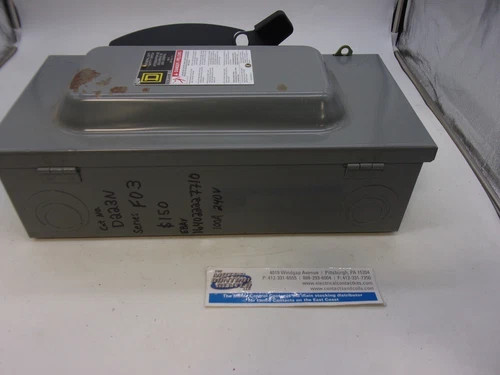 Square D D223N General Duty Safety Switch, 100A, 240V, Fusible, NEMA 1 — product image 8 of 8