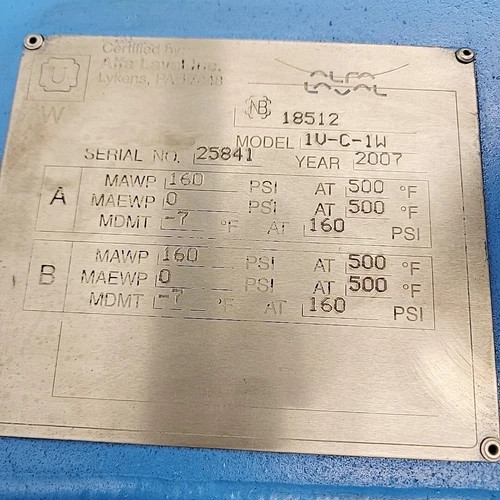 Alfa Laval 1V-C-1W Spiral Heat Exchanger — product image 8 of 8