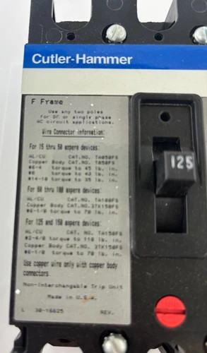 Cutler-Hammer FS360125A F Frame Circuit Breaker — product image 4 of 6