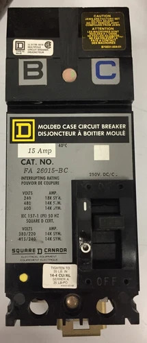 Square D FA26015BC Molded Case Circuit Breaker — primary product image