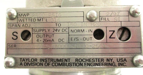 Taylor Instruments 405TB01250A0000-1000-25618 Differential Pressure Transmitter — product image 6 of 6