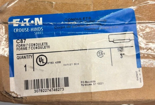 Eaton Crouse-Hinds C87 Form 7 Condulet, 3 Inch Type C — primary product image