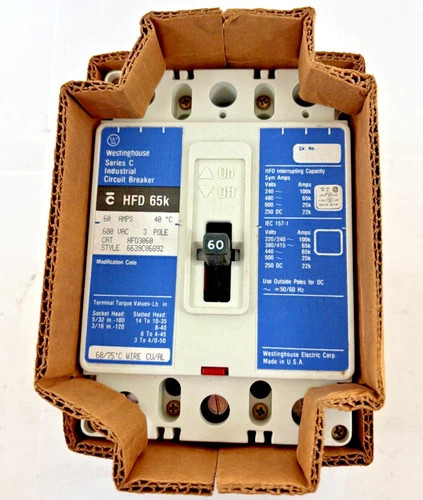 Westinghouse Series C HFD3060 60A 3-Pole Industrial Circuit Breaker — primary product image