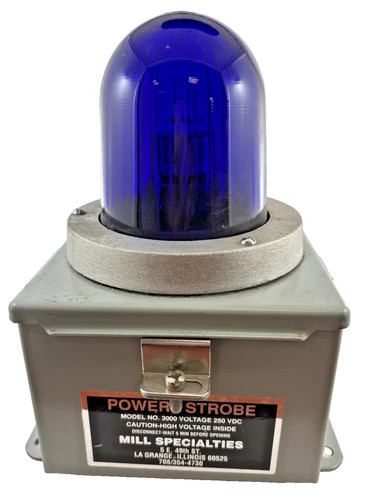 Maxi-Signal Mill Specialties Power-Strobe Model 3000 Blue Light 250VDC