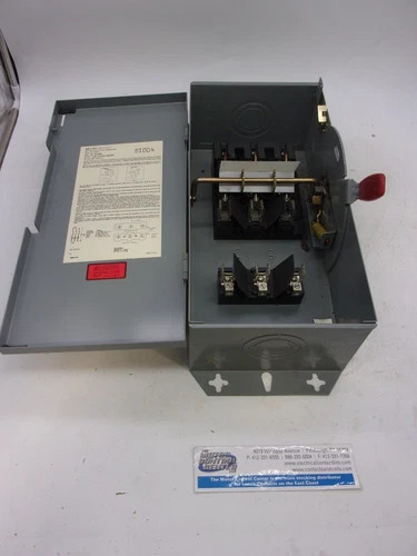 Westinghouse HFN361 Heavy Duty Safety Switch, 3P, Fusible, 30A, 600V, NEMA 1 Indoor — product image 5 of 9
