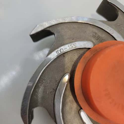 Goulds 3196 MTX Centrifugal Pump Impeller, 2x3-6, 6 Vane, 5.875" Diameter, 316SS — product image 3 of 7