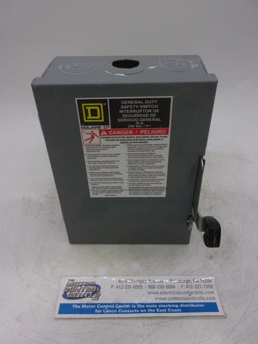 Square D DU321 General Duty Safety Switch 30A 3P Non-Fusible 240V NEMA 1 — primary product image