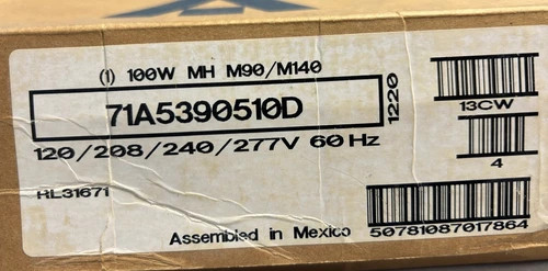 Advance Core and Coil Ballast Kit 71A5390510D for 100W Metal Halide Lamps — product image 5 of 6