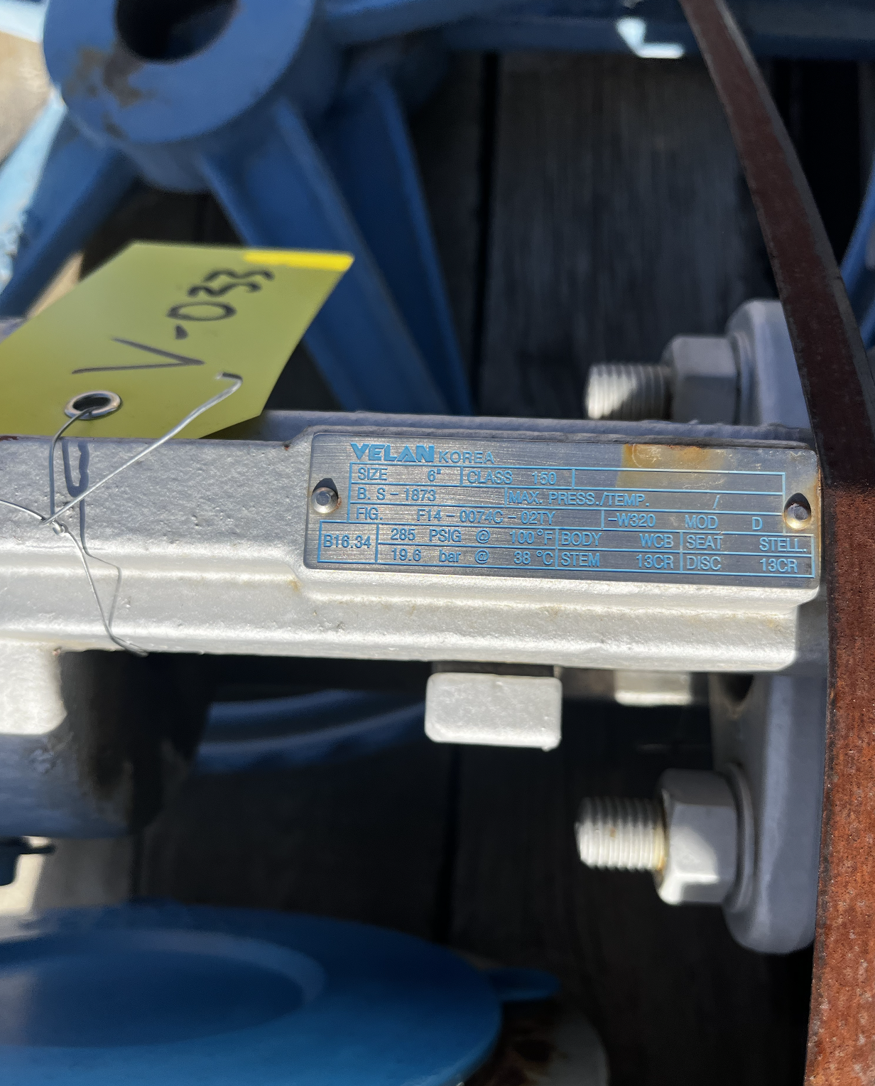 Velan 6 Inch Class 150 Cast Steel Gate Valve WCB — product image 2 of 2