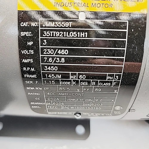 Ampco 2x1.5 ZC2 Bronze Centrifugal Pump with 3HP Baldor Motor — product image 5 of 8