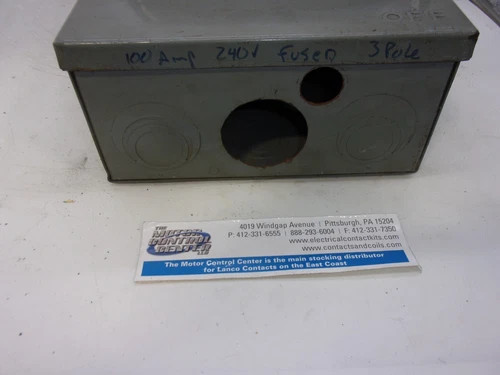 Square D H323N Heavy Duty Safety Switch, 100A, 240V, 3-Pole, Fusible, NEMA 1 — product image 5 of 8