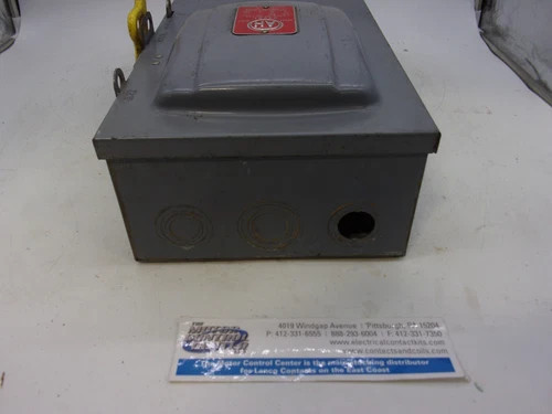 Arrow Hart 24291 Fusible Safety Switch, 3-Pole, 60A, 600V, NEMA 1 Indoor — product image 8 of 9