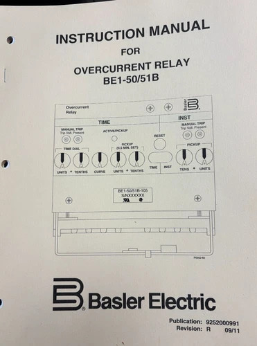 Basler Electric Overcurrent Relay BE1-50/51B 9252000107 — product image 2 of 5