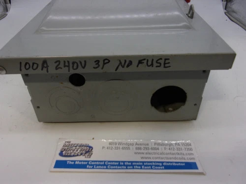 Siemens GNF323 Non-Fusible General Duty Safety Switch, 100A, 240V, 3-Pole, NEMA 1 — product image 2 of 7