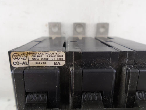Westinghouse BAB3020H 20A 240VAC 3-Pole Circuit Breaker — product image 2 of 8