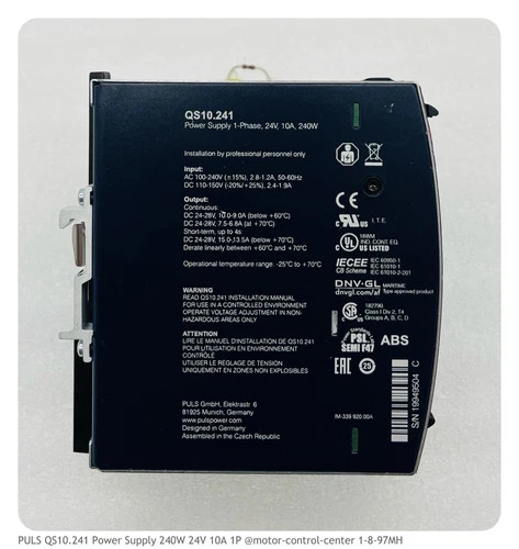 PULS QS10.241 240W 24V 10A DIN Rail Power Supply — product image 3 of 6