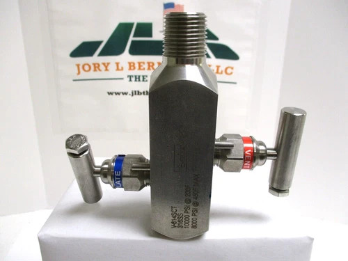 Parker V-614SCT Stainless Steel Valve Assembly, 1/2" MNPT x 1/2" FNPT, 10000 PSI — product image 2 of 4